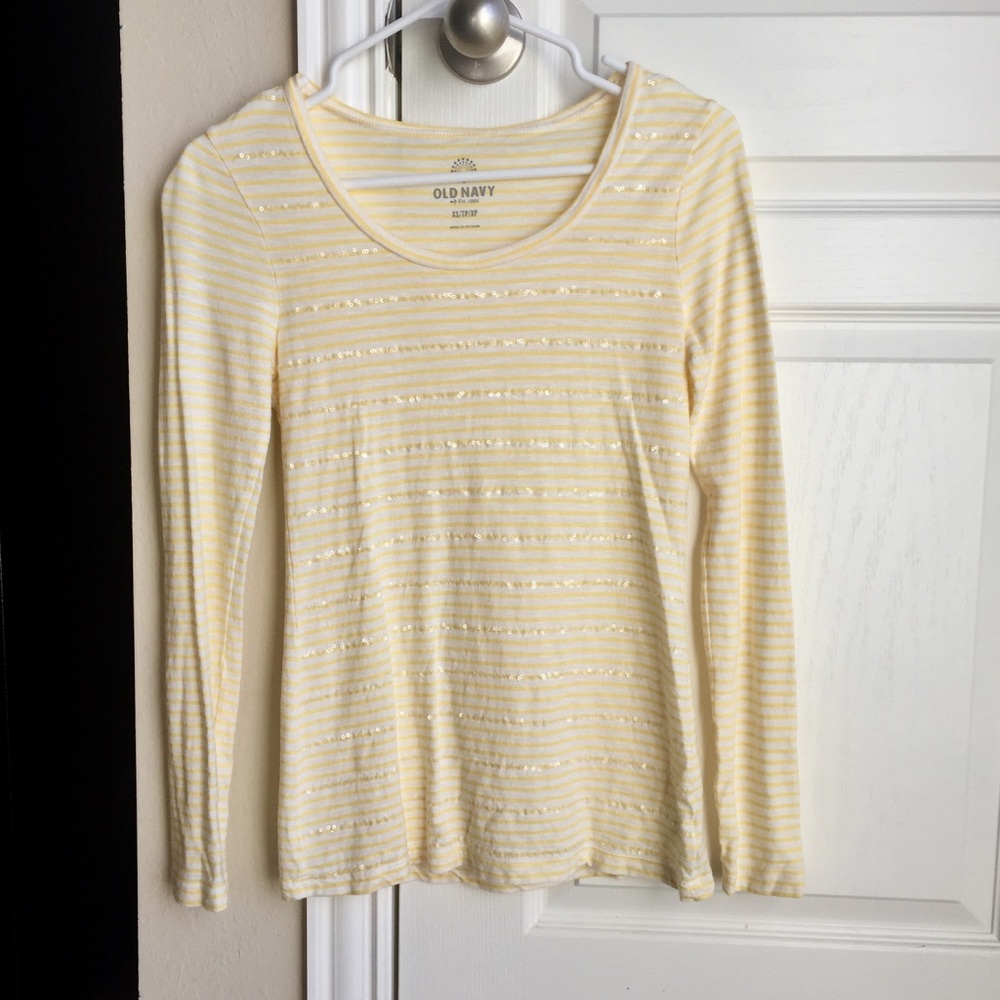 Stripe yellow and white long sleeve